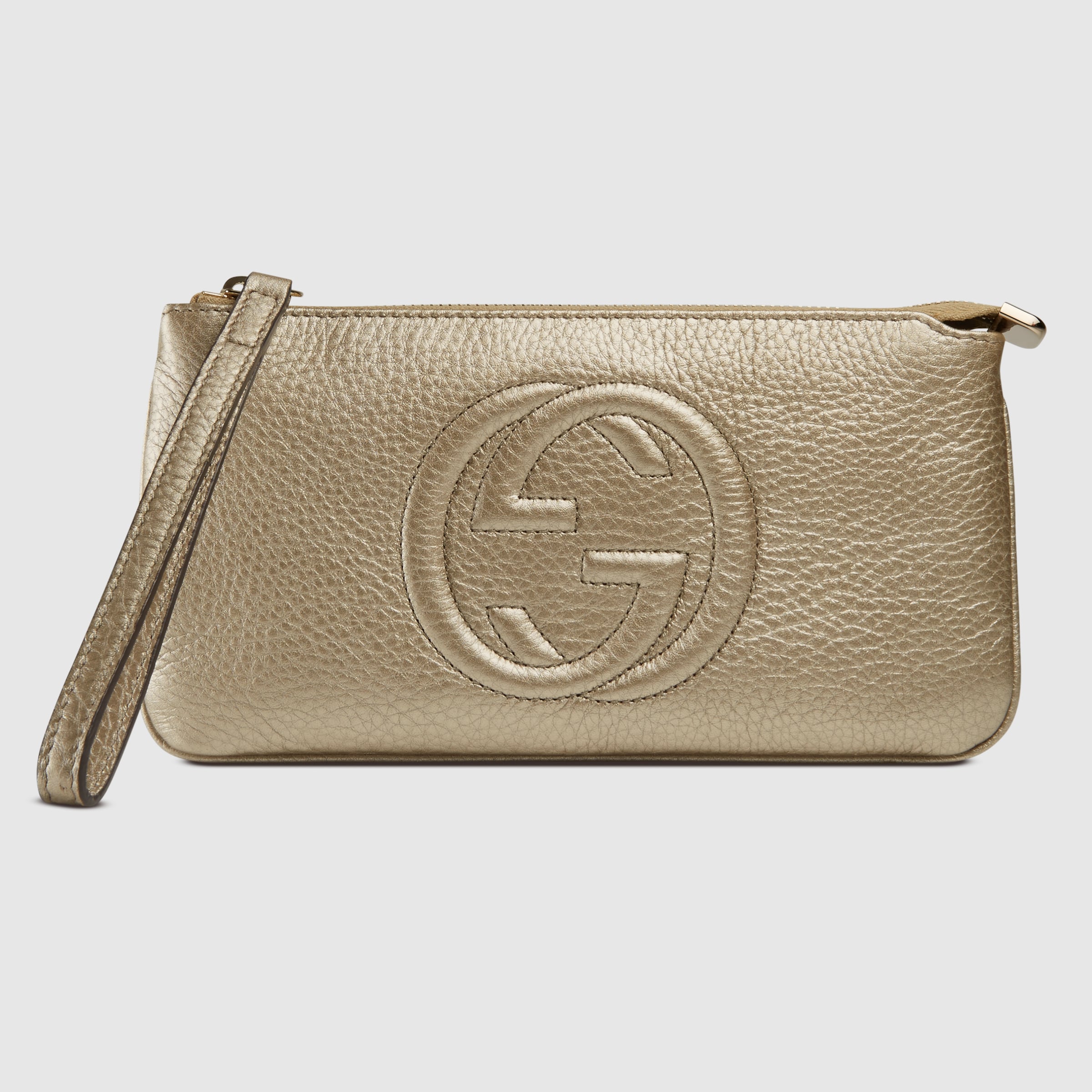 gucci leather wristlet