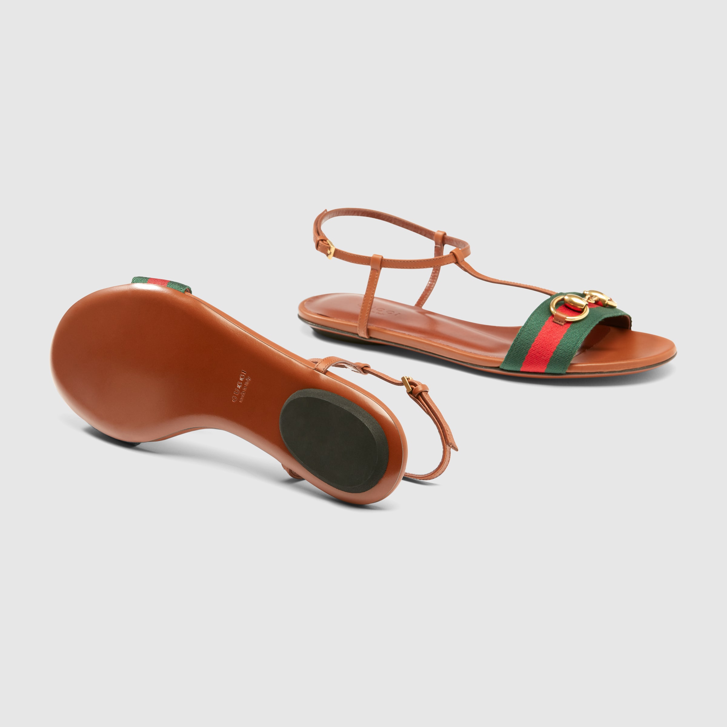 gucci red flat sandals