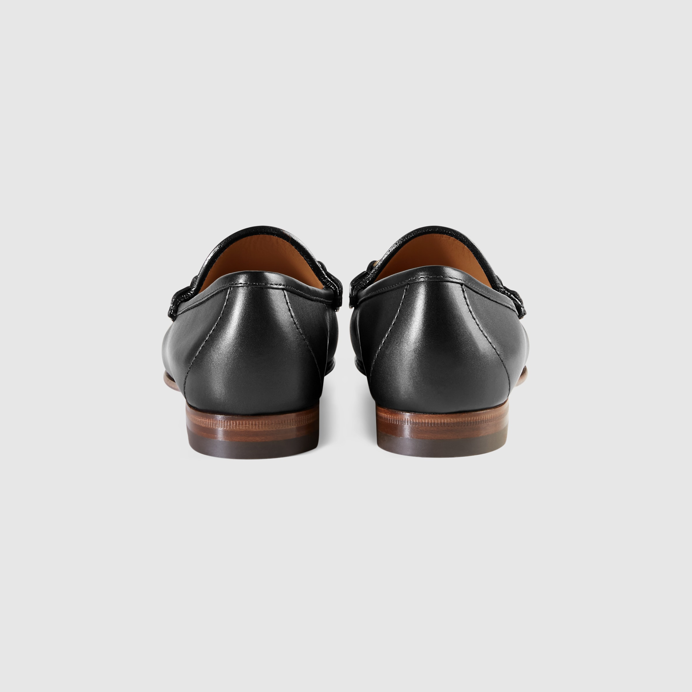 gucci leather horsebit loafer with web