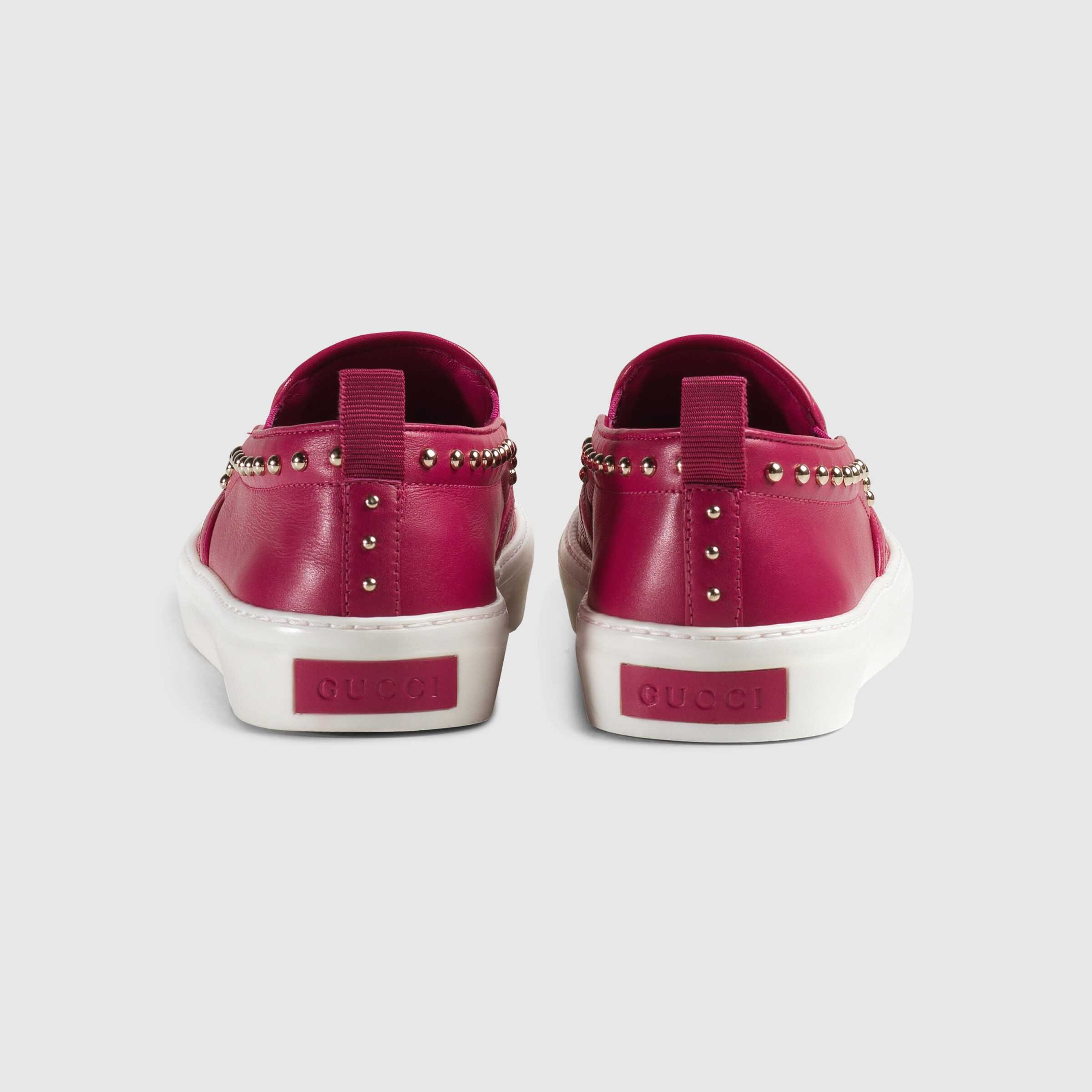 gucci slip ons pink