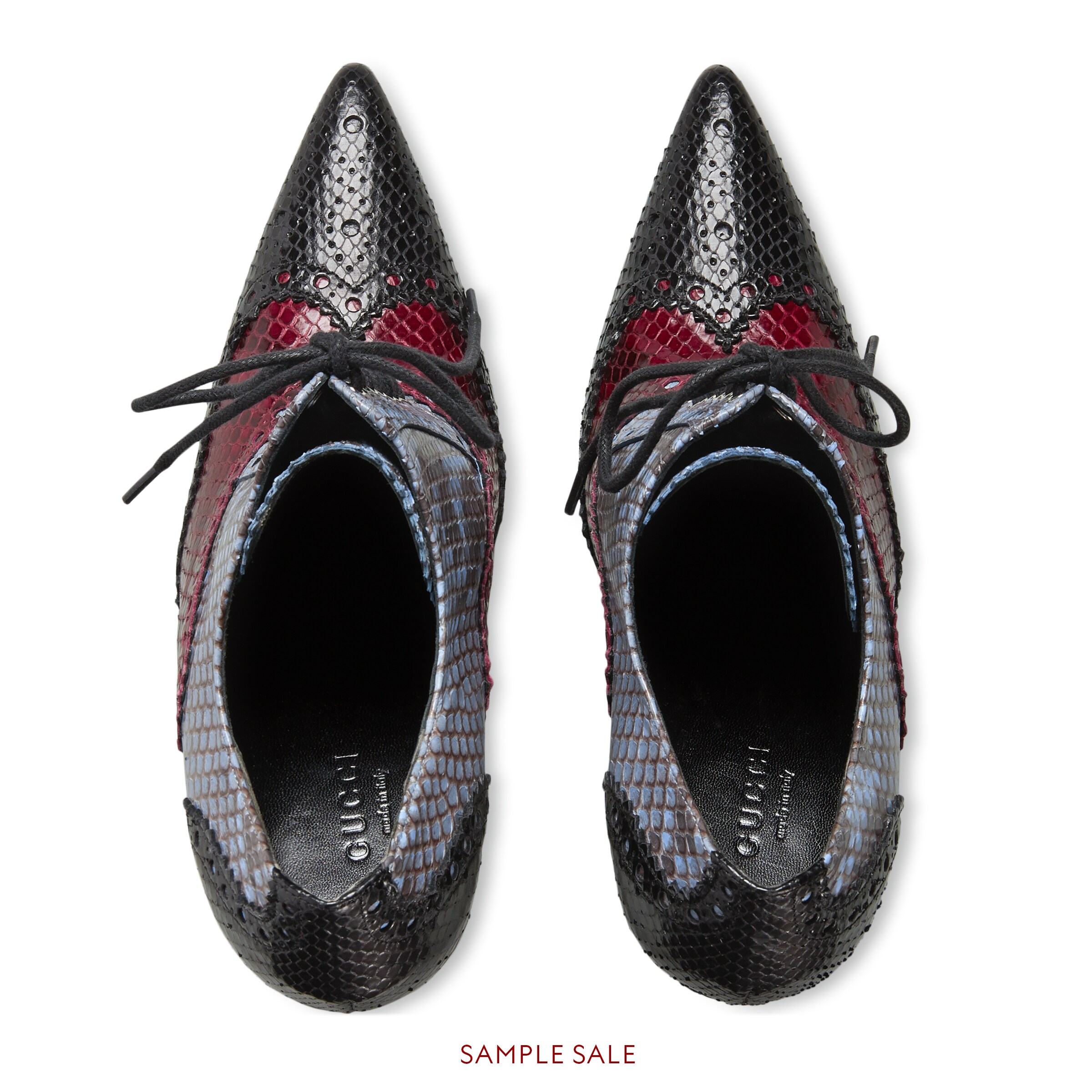 Gucci Women Gia python brogue laceup shoe 388570EBQ201063