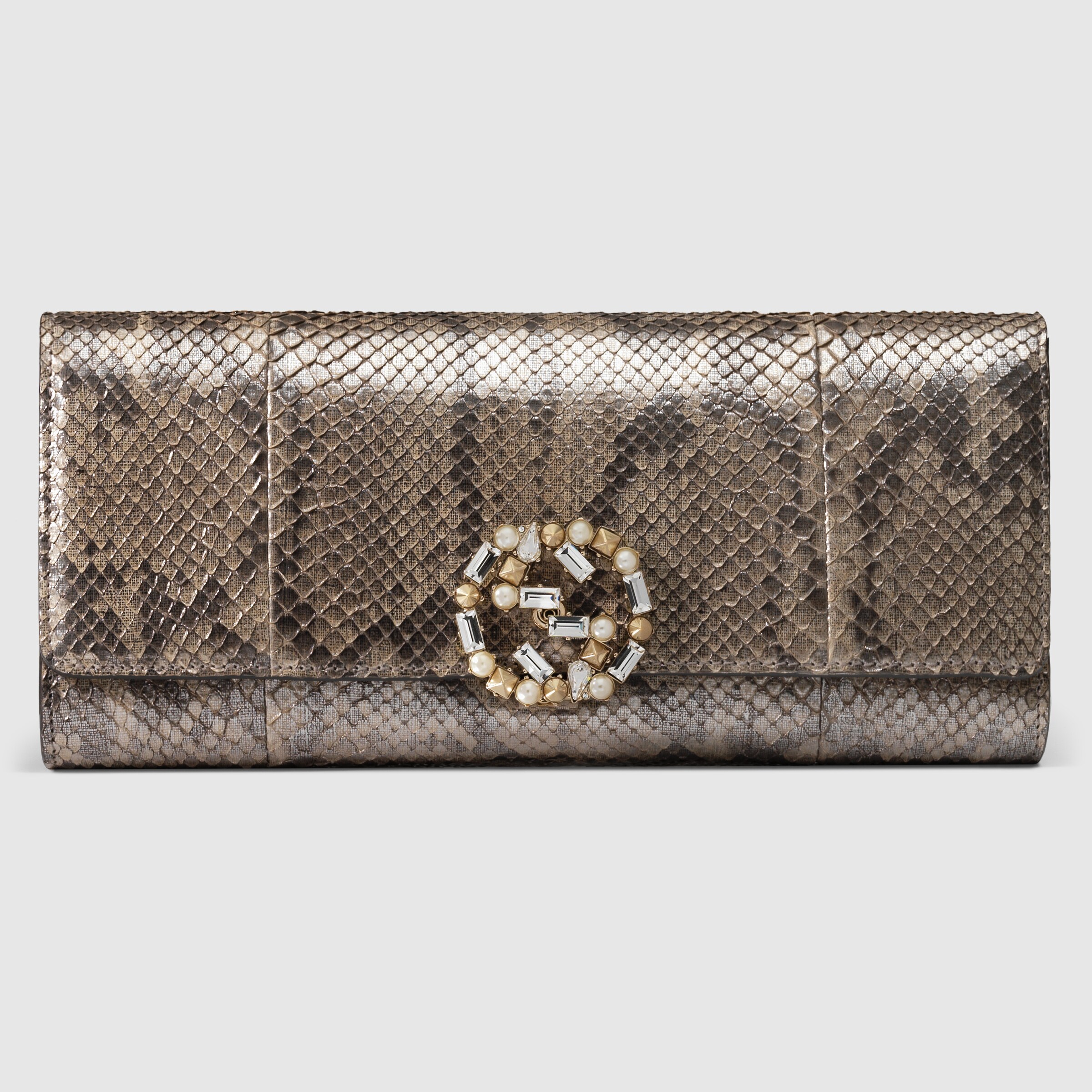 gucci python clutch