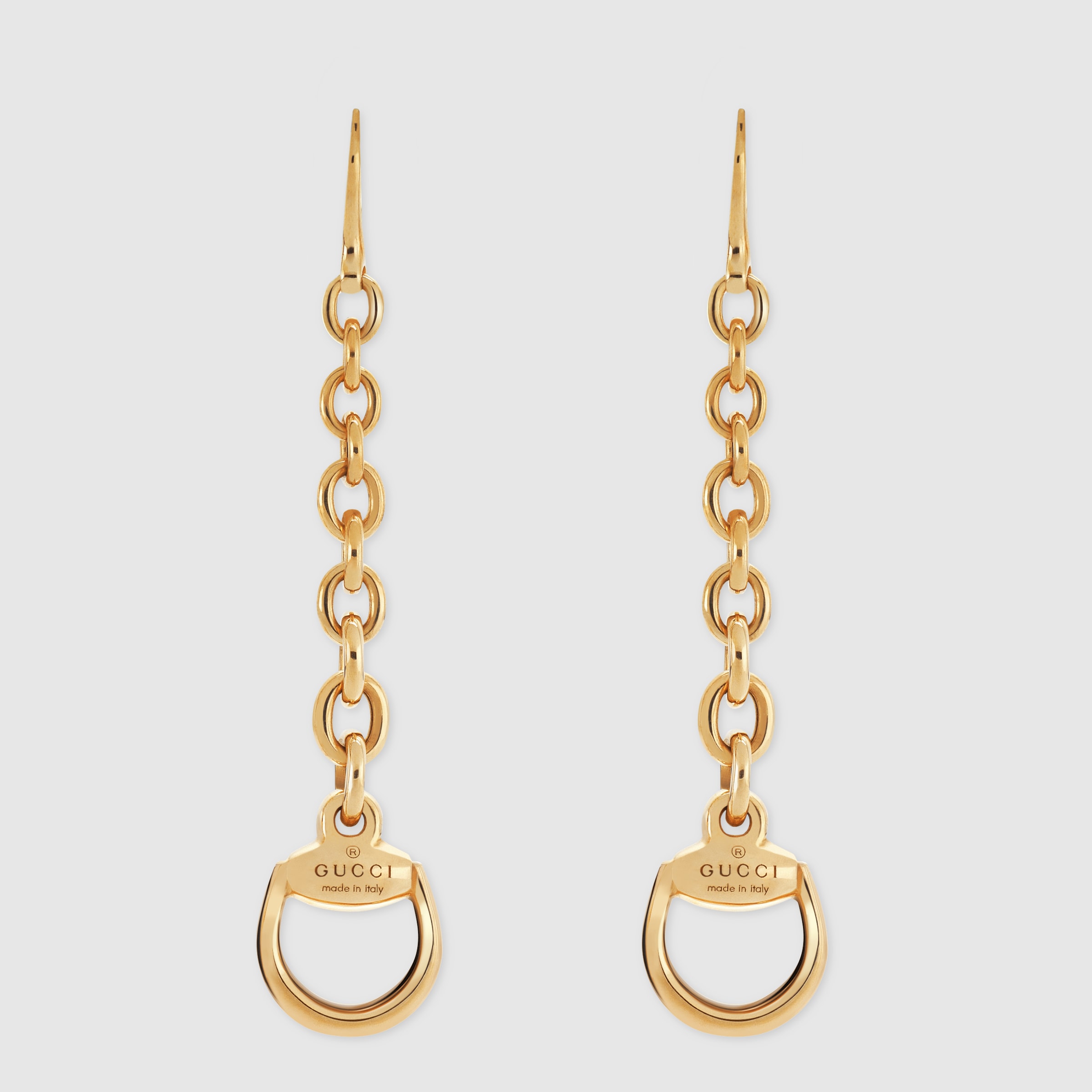 Gucci Women Horsebit earrings in yellow gold 325813J85008000