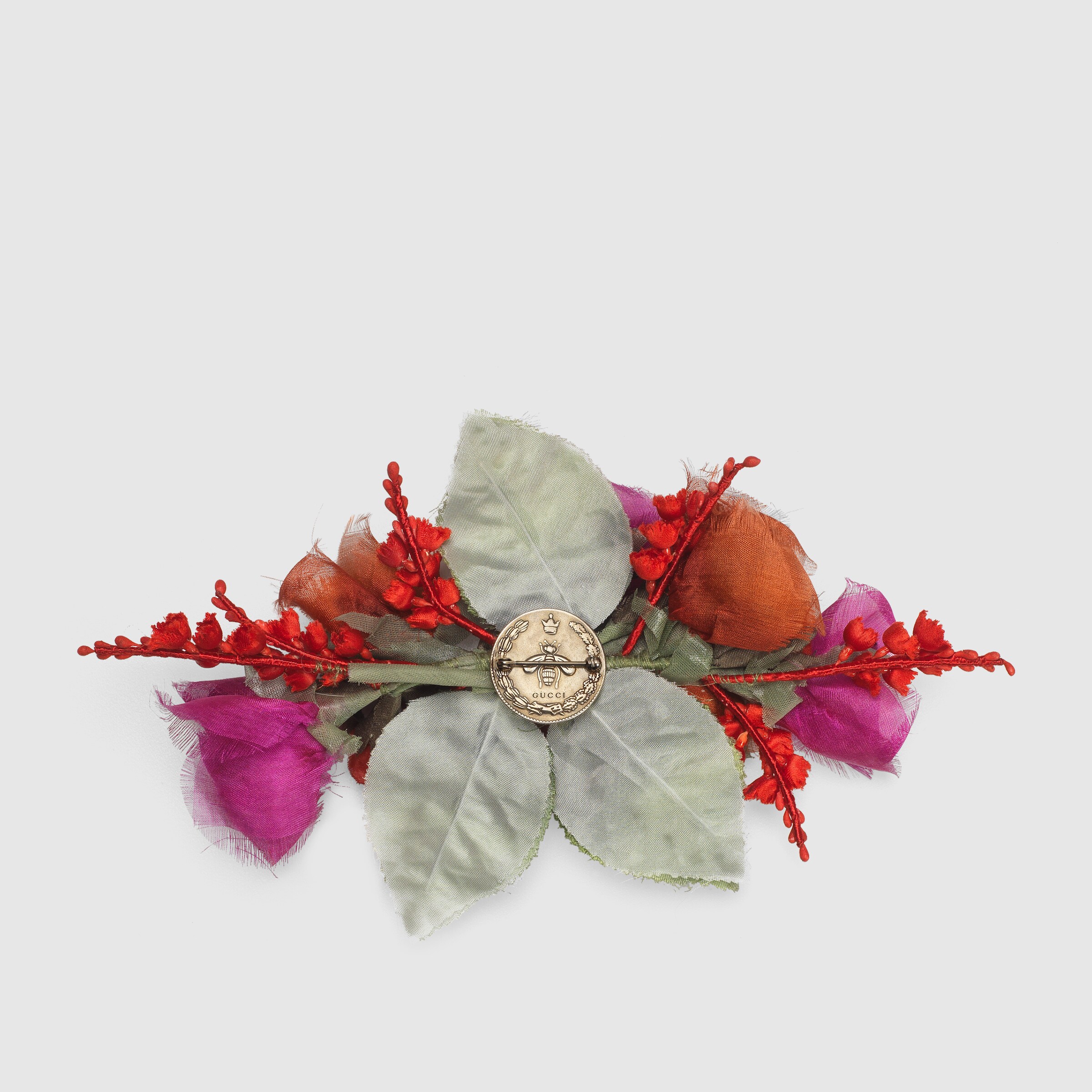 Gucci Women Flower brooch in silk and cotton 415385I39688523