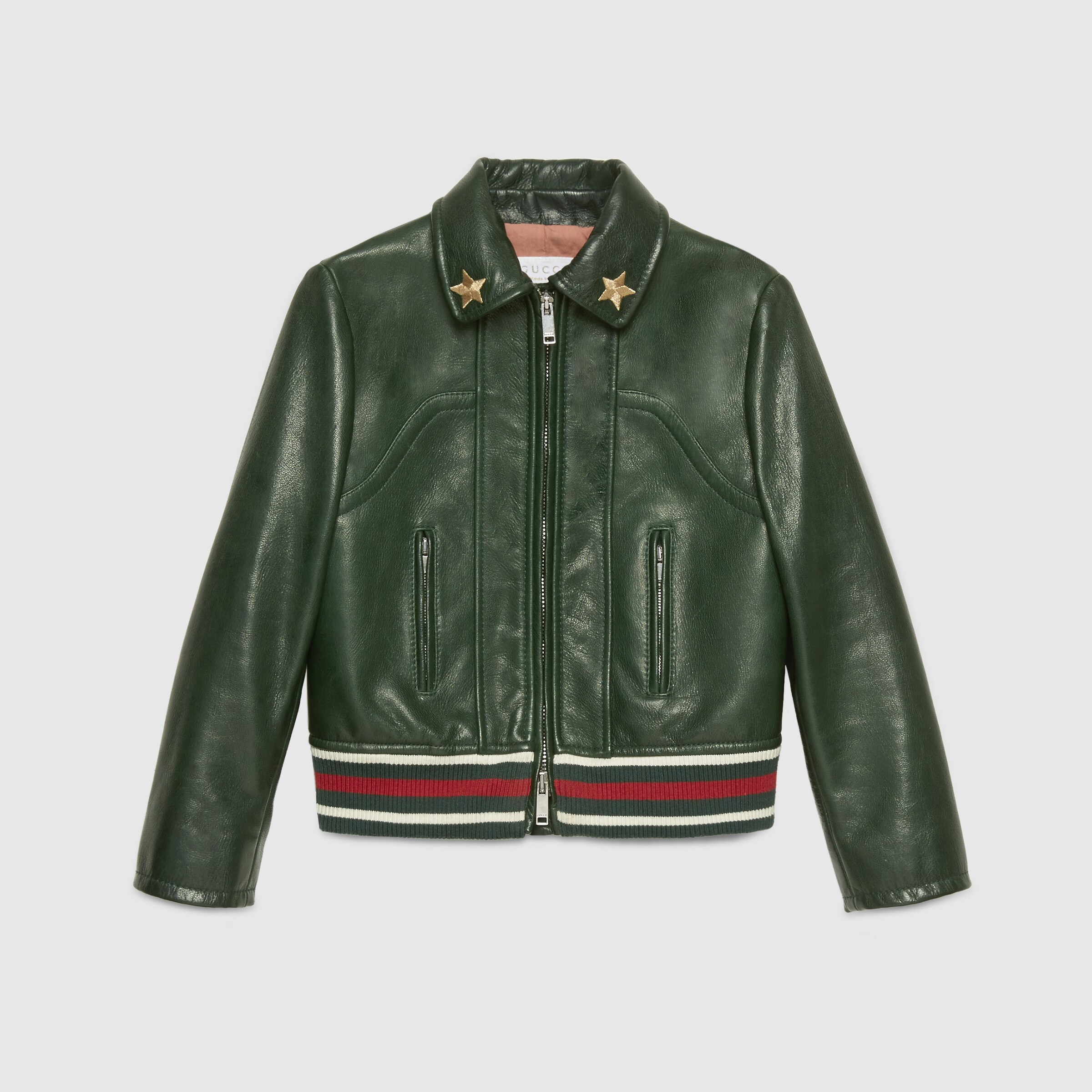 Gucci Bomber Leather Jacket