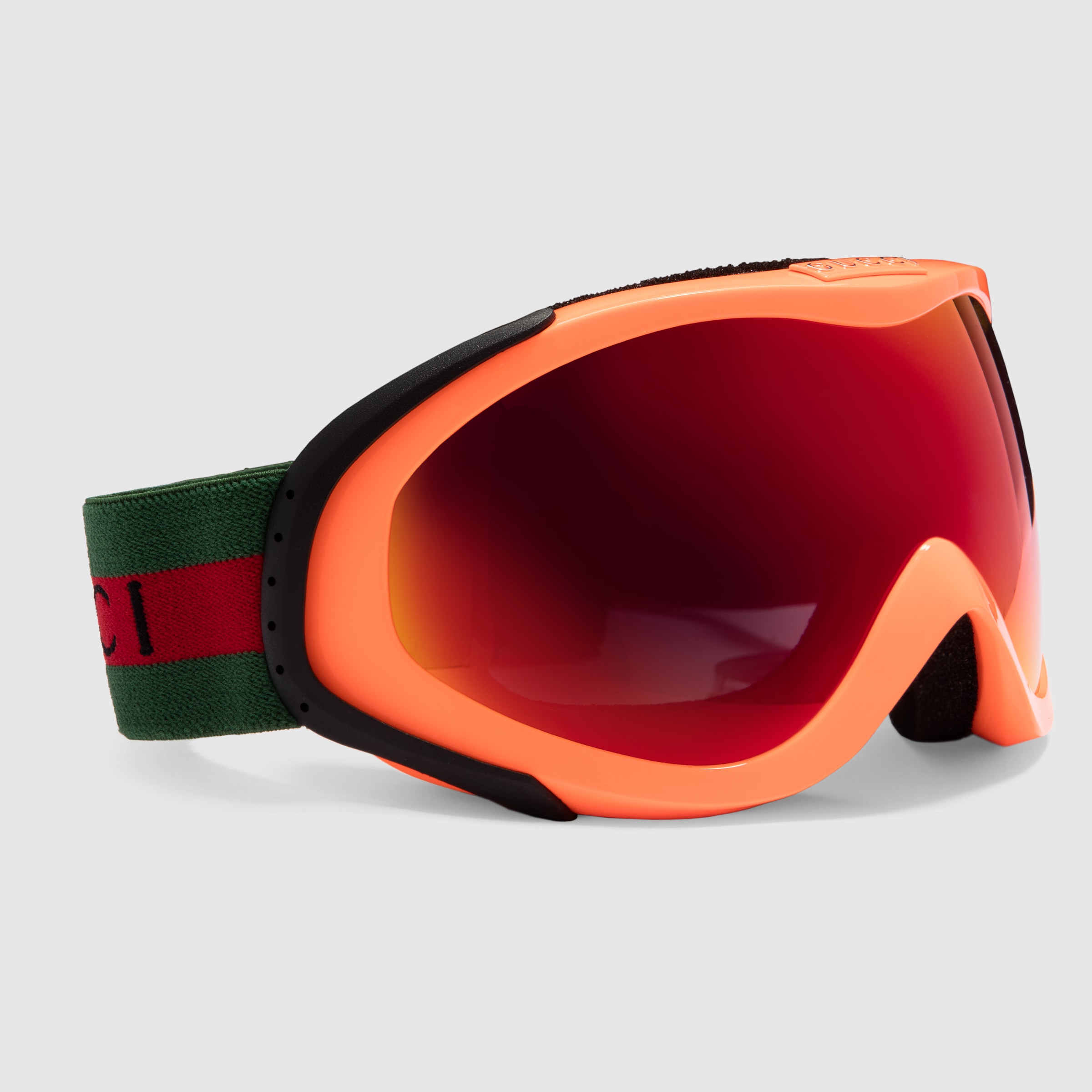 Gucci Men Ski goggles with gucci logo and signature web detail. 266709J16986301