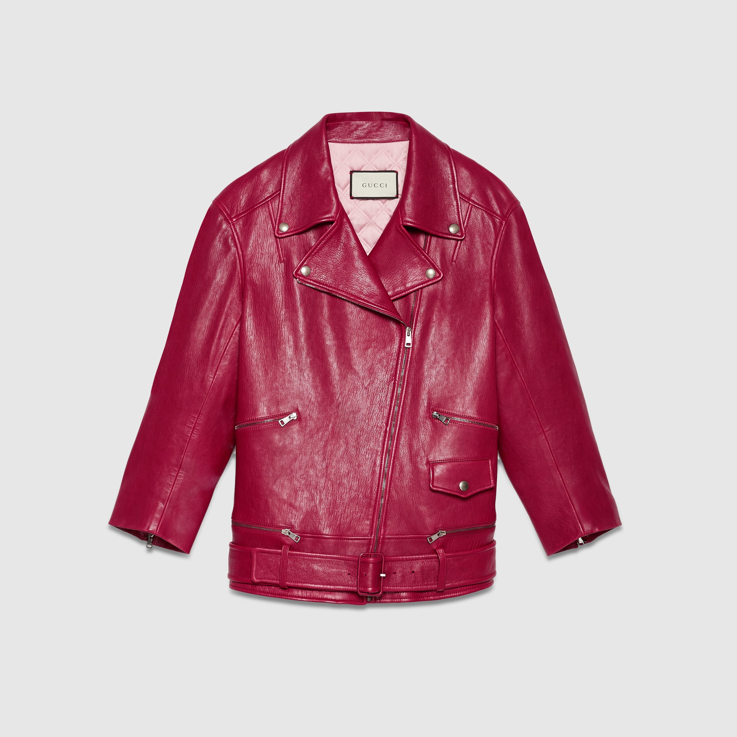 Gucci Women Leather biker jacket 411148XN5786405