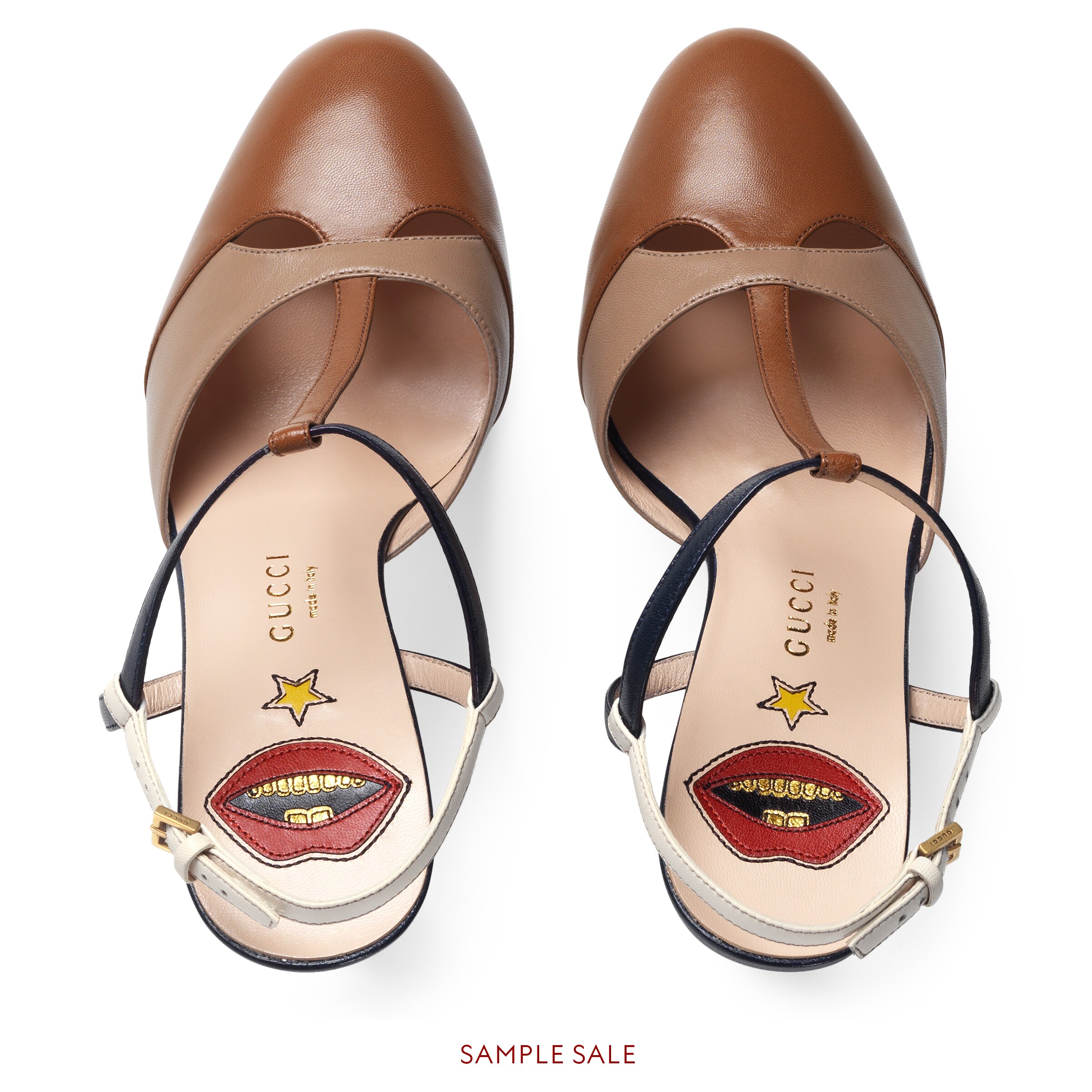 leather platform pump gucci