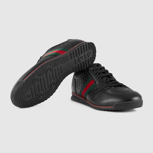 gucci mens trainers black