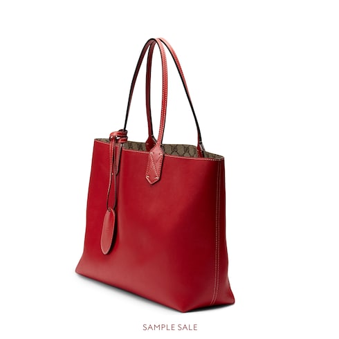 gucci red reversible tote