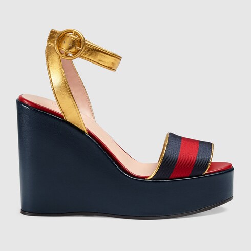 gucci jumbo gg wedge platform sandals