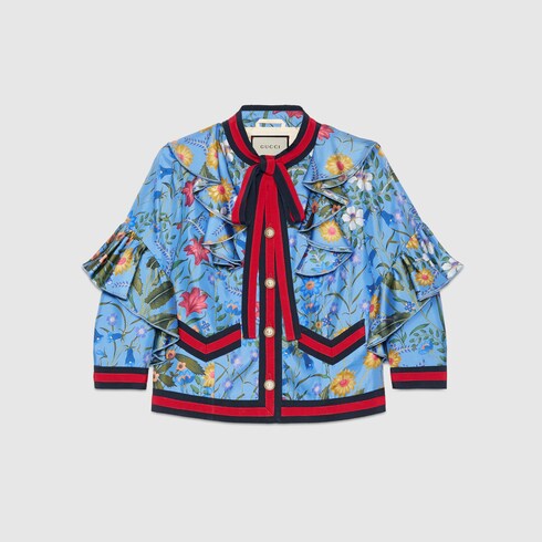 New flora silk jacket