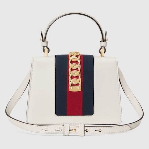 gucci sylvie mini chain bag white