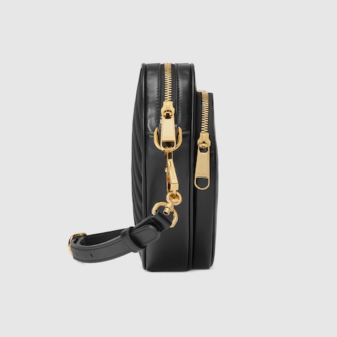 Mini Shoulder Bag With Interlocking G In Black Leather Gucci Si