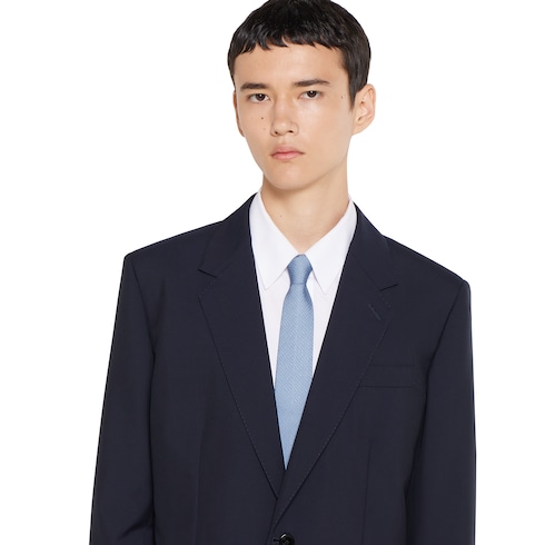 Gucci Gucci silk jacquard tie light blue