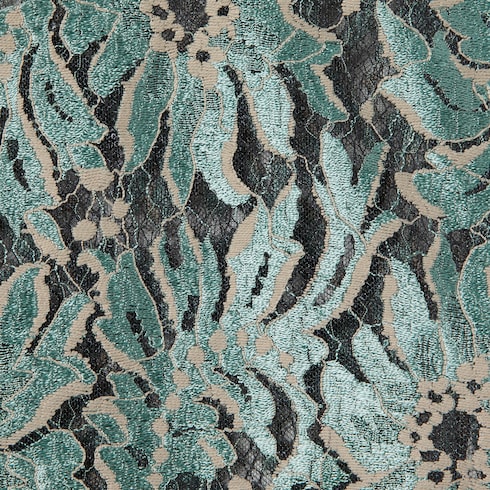 Gucci Robe en dentelle fleurie vert sauge Detail 2