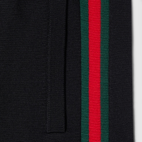 Gucci Knit wool silk leisure pants with Web Detail 2