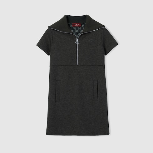 Gucci เดรส Double jersey dress สีดำ Detail 2