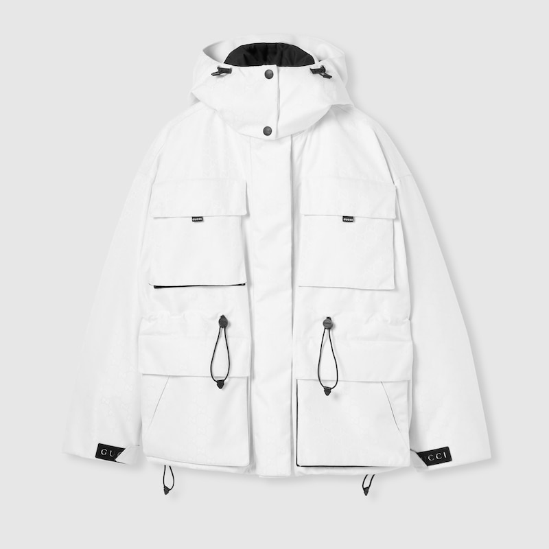 GUCCI GG Technical Fabric Jacquard Jacket, White, Ready-to-wear