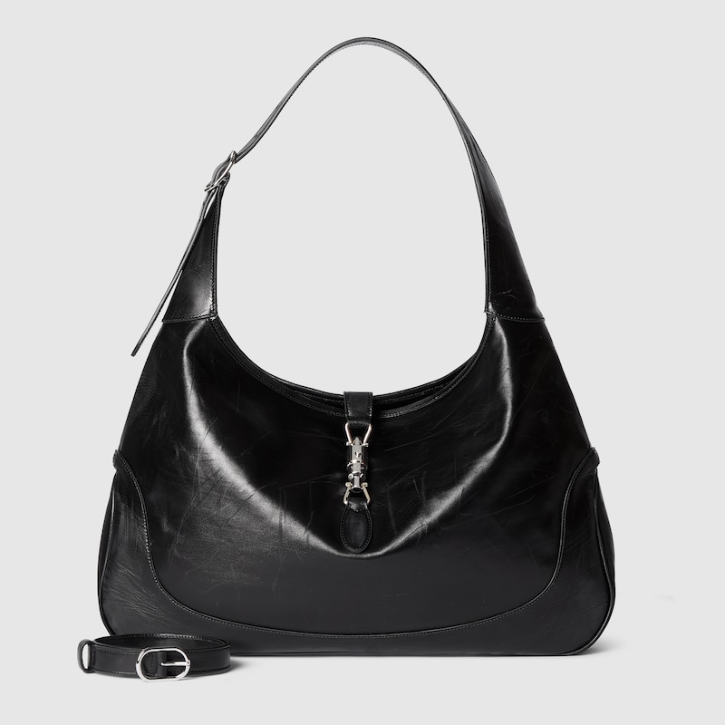 GUCCI Jackie 1961 Large Crossbody Bag, Black, Leather