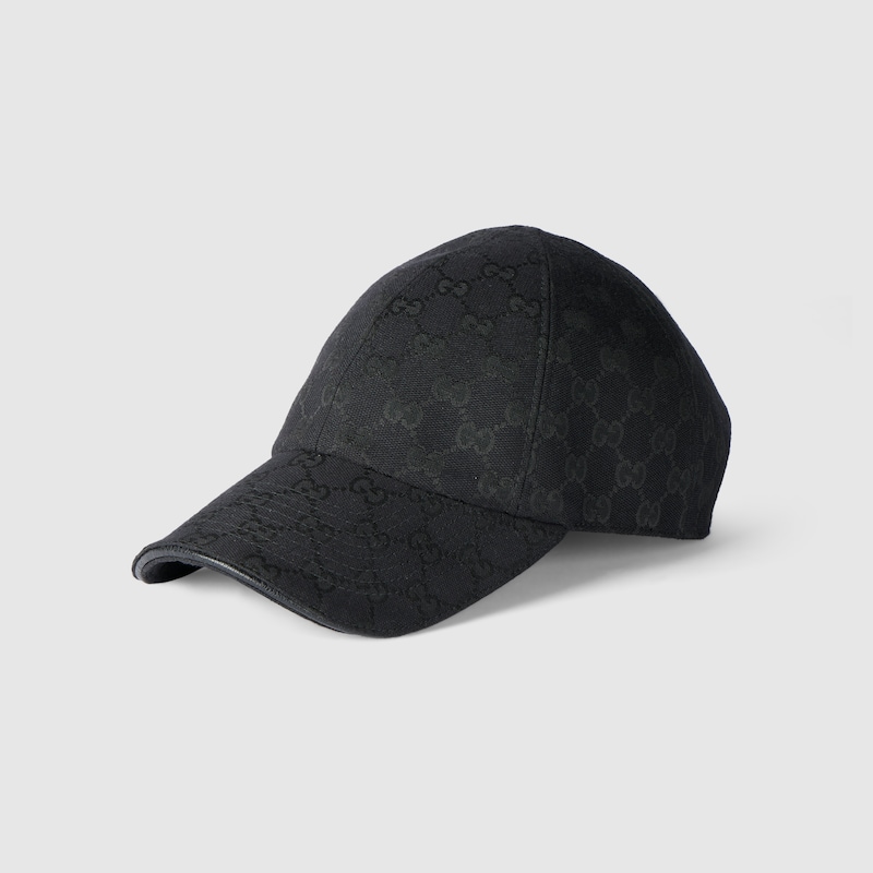 GUCCI GG Cotton Canvas Baseball Hat, Black