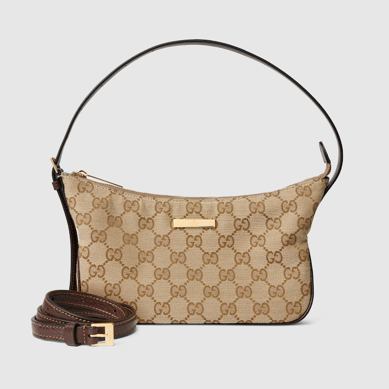 GUCCI Lady Lunetta Small Shoulder Bag, Beige, GG Canvas