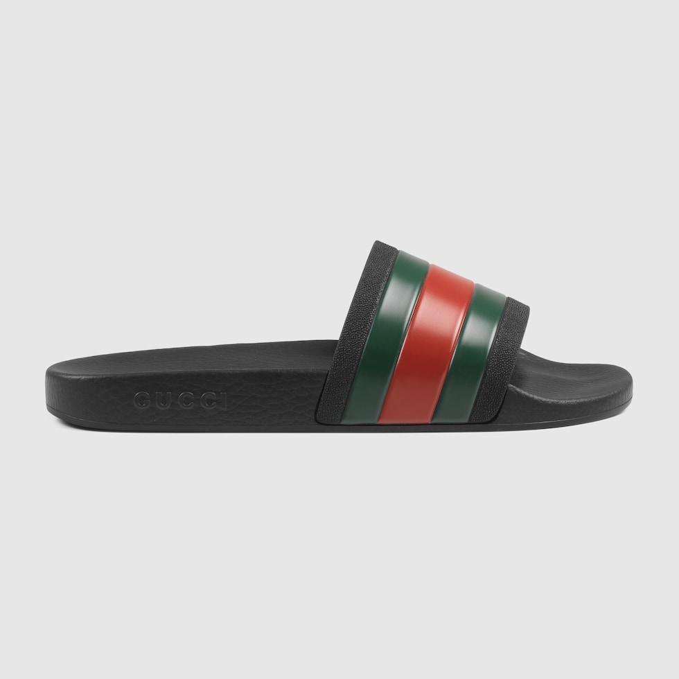Rubber slide sandal - Gucci Men's Sandals & Slides 308234GIB101098