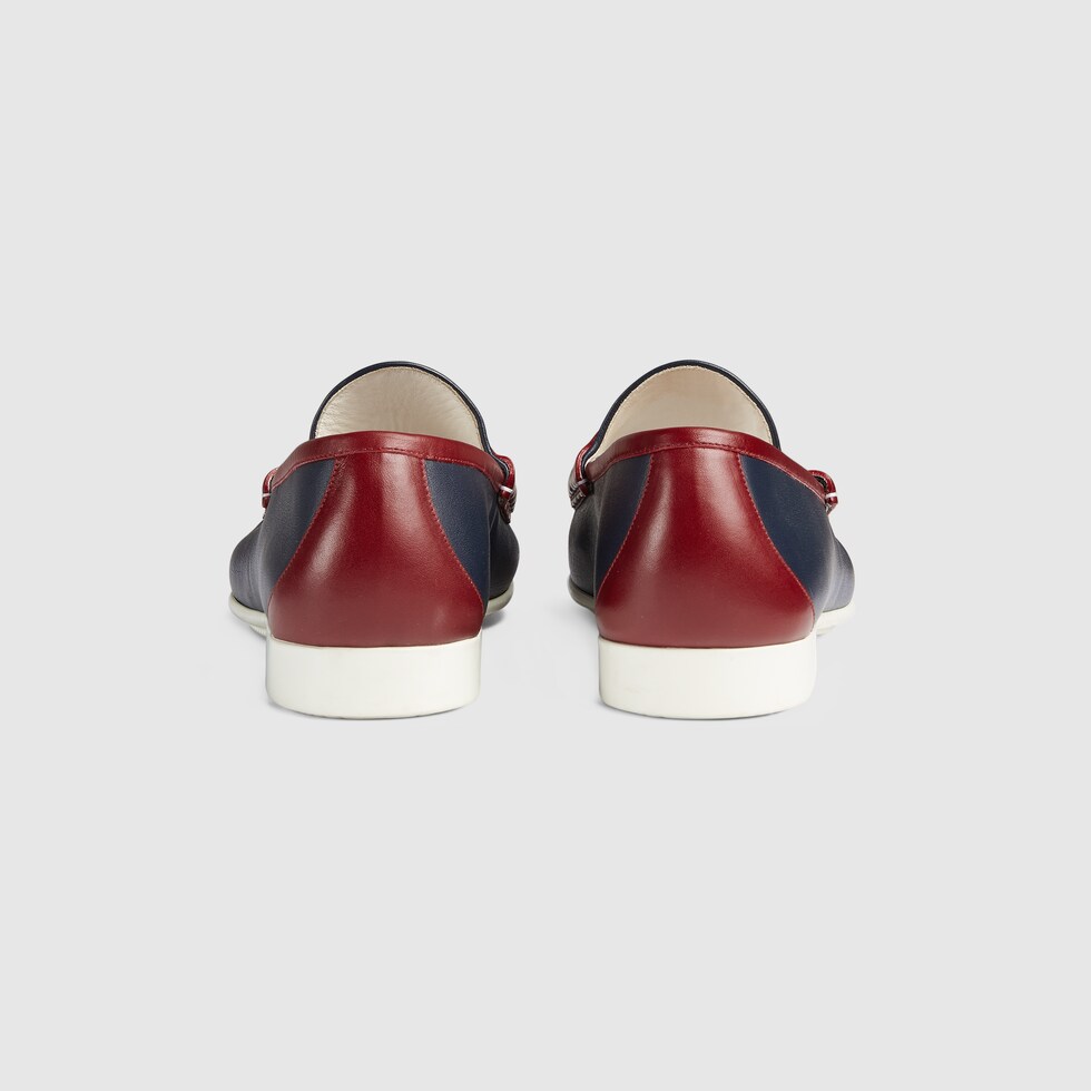 gucci rainbow horsebit leather loafers