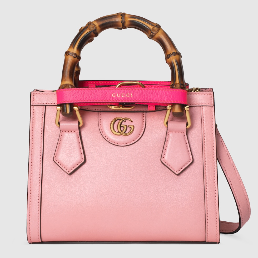 Gucci Diana Mini Tote Bag In Pastel Pink Leather GUCCI US