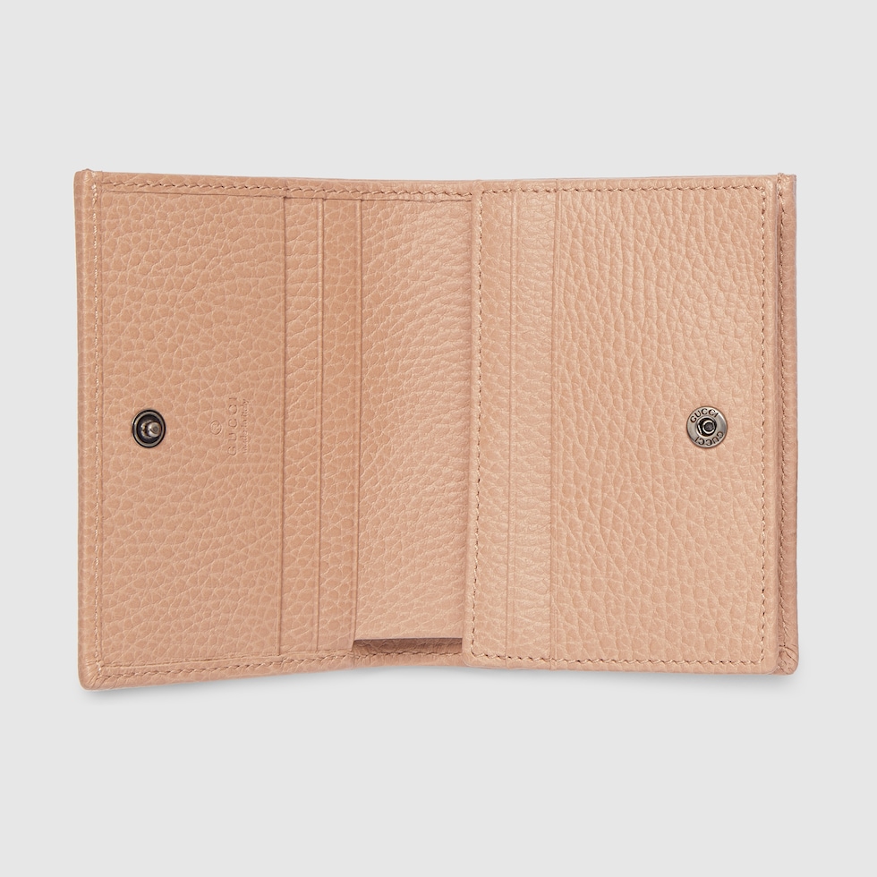 GG Marmont card case wallet in rose beige leather GUCCI 香港