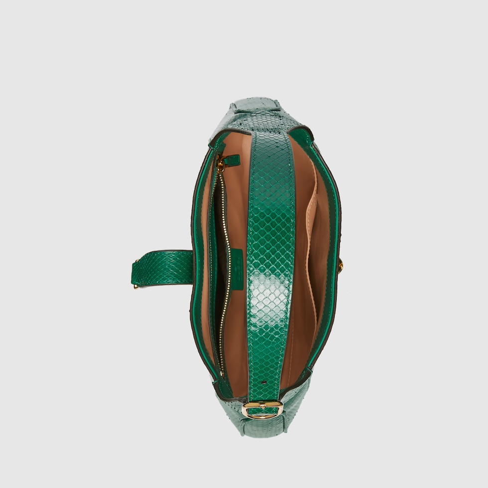 Jackie Small Python Bag In Emerald Gucci Be