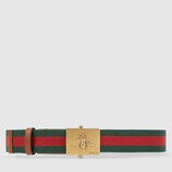 Canvas Web belt with bee buckle