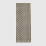 GG jacquard wool scarf
