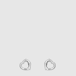 Bamboo stud earrings in silver
