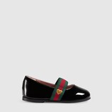 Toddler patent Web ballet flat