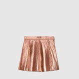 Children's metallic leather skirt