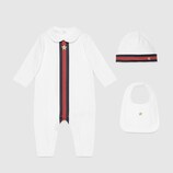 〔ベビー〕 ウェブ プリント 3ピースギフトセット