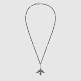 Silver necklace with bird pendant
