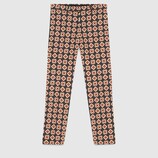 Geometric print cotton skinny pant