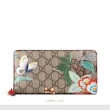 Portefeuille à fermeture éclair circulaire Gucci Tian