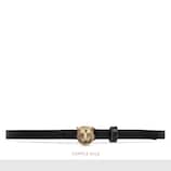 Skinny belt with feline buckle
