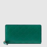 Cartera de piel Gucci Signature con cremallera