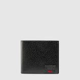 Portefeuille en cuir avec porte-monnaie et détail ruban Web