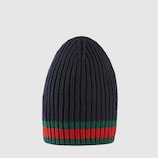 Gorro de lana con tribanda