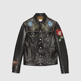 Chaqueta de piel pintada