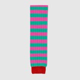 Striped scarf with lurex ends