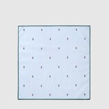 Cotton poplin pocket square with flowers