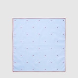 Cotton pocket square with hearts