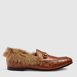 Gucci Jordaan ostrich loafer