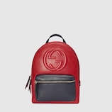 Rucksack Soho aus Leder mit Kettenriemen